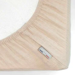 Sevira Kids Drap housse en gaze de coton à carreaux* Drap Housse|Drap Housse