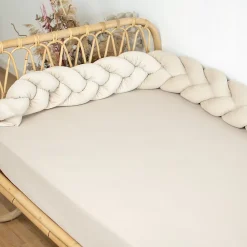 Sevira Kids Drap housse en gaze de coton à carreaux* Drap Housse|Drap Housse