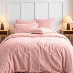 Drap housse en gaze de coton bonnet 30 cm Poudre 140x200 cm LOFT><noscript><img width=