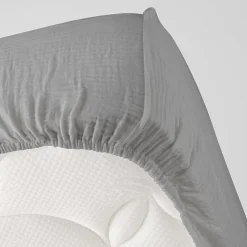 Eden Drap housse en gaze de coton Tendance uni* Drap Housse|Drap Housse