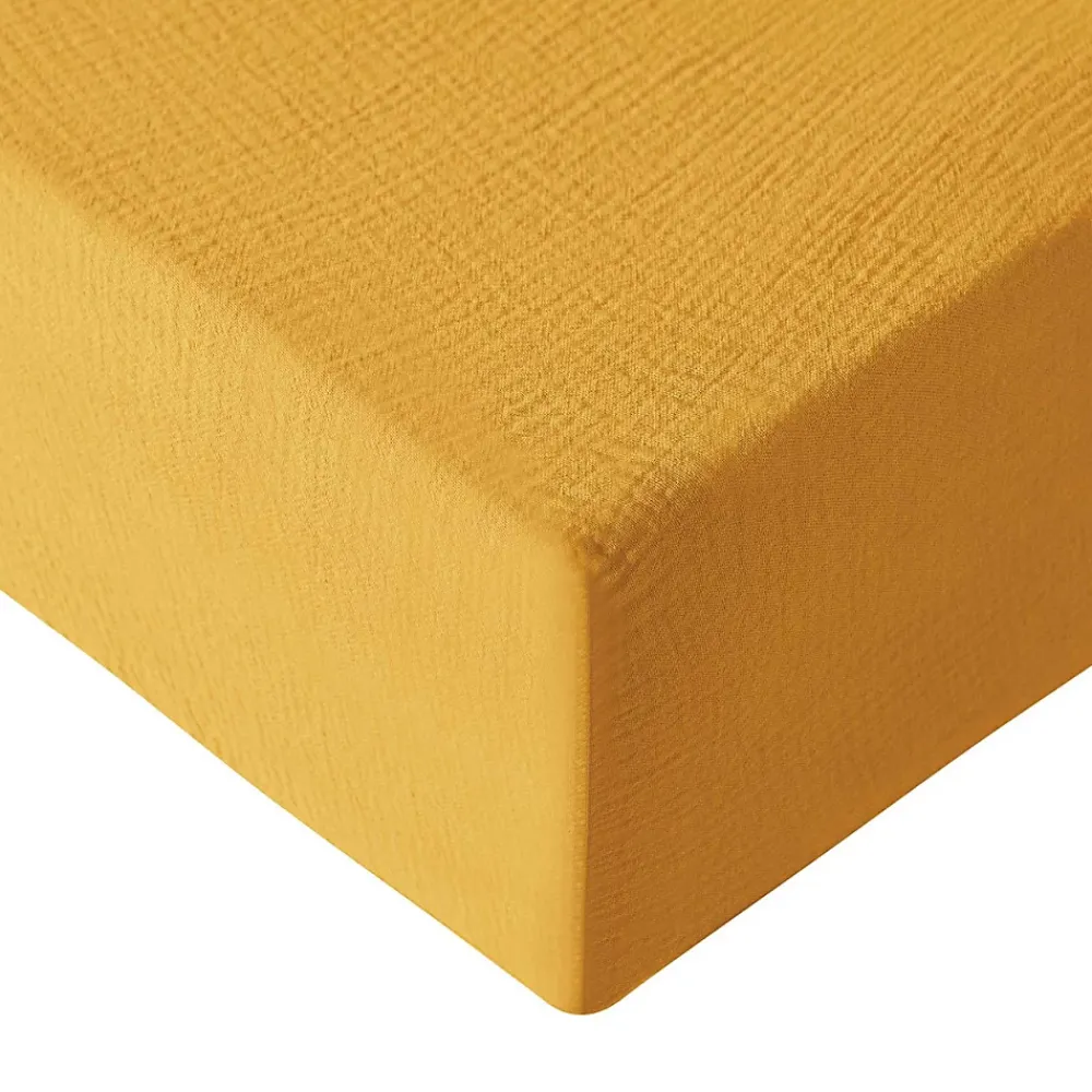 Sensei Maison Drap housse en gaze de coton bonnet 30 cm Caramel 80x200 cm LOFT* Drap Housse|Drap Housse