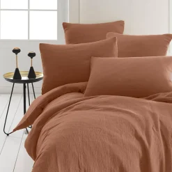 Sensei Maison Drap housse en gaze de coton bonnet 30 cm Brique 140x200 cm LOFT* Drap Housse|Drap Housse