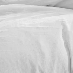 Drap housse en gaze de coton bonnet 30 cm Blanc 80x200 cm LOFT><noscript><img width=