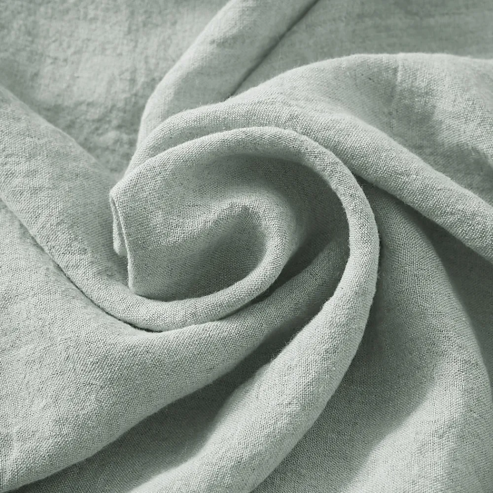 Drap Housse en Lin Lavé 140 x 190 cm Caramel>Eden Outlet