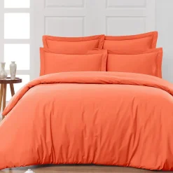 Sensei Maison Drap housse en percale de coton bonnet 30 cm Corail 140x200 cm SOFT PERCALE* Drap Housse|Drap Housse