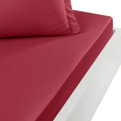 Drap housse en percale de coton bonnet 30 cm Cardinal 120x190 cm SOFT PERCALE>Sensei Maison New