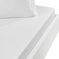Sensei Maison Drap housse en percale de coton bonnet 30 cm Blanc 140x190 cm SOFT PERCALE* Drap Housse|Drap Housse