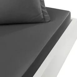Sensei Maison Drap housse en percale de coton bonnet 30 cm Anthracite 80x200 cm SOFT PERCALE* Drap Housse|Drap Housse