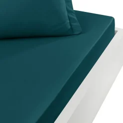 Sensei Maison Drap housse en percale de coton bonnet 30 cm Petrol 90x200 cm SOFT PERCALE* Drap Housse|Drap Housse