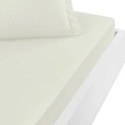 Drap housse en percale de coton bonnet 30 cm Ecru 200x200 cm SOFT PERCALE>Sensei Maison Hot