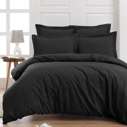 Sensei Maison Drap housse en percale de coton pour lit articulé Anthracite 140x190 cm SOFT PERCALE* Drap Housse|Drap Housse