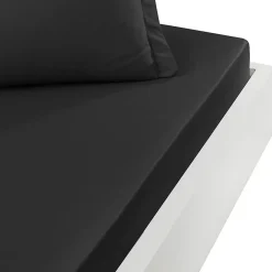 Sensei Maison Drap housse en percale de coton pour lit articulé Anthracite 140x190 cm SOFT PERCALE* Drap Housse|Drap Housse