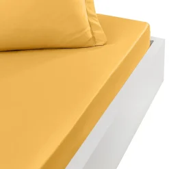 Sensei Maison Drap housse en percale de coton pour lit articulé Caramel 160x200 cm SOFT PERCALE* Drap Housse|Drap Housse