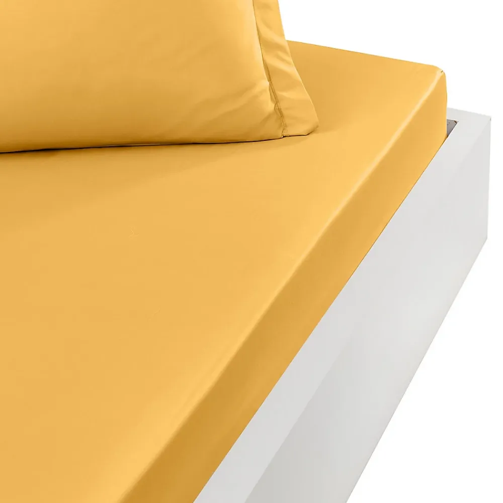 Sensei Maison Drap housse en percale de coton pour lit articulé Caramel 160x200 cm SOFT PERCALE* Drap Housse|Drap Housse