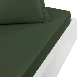 Sensei Maison Drap housse en percale de coton pour lit articulé Eucalyptus 180x200 cm SOFT PERCALE* Drap Housse|Drap Housse