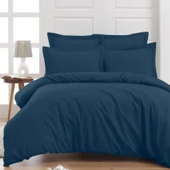 Sensei Maison Drap housse en percale de coton bonnet 30 cm Indigo 140x190 cm SOFT PERCALE* Drap Housse|Drap Housse
