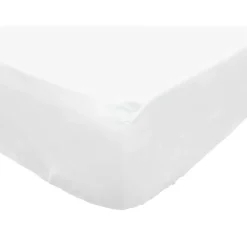 Drap housse en polycoton 160x200 cm PERCALE blanc, par>Soleil D'Ocre Discount
