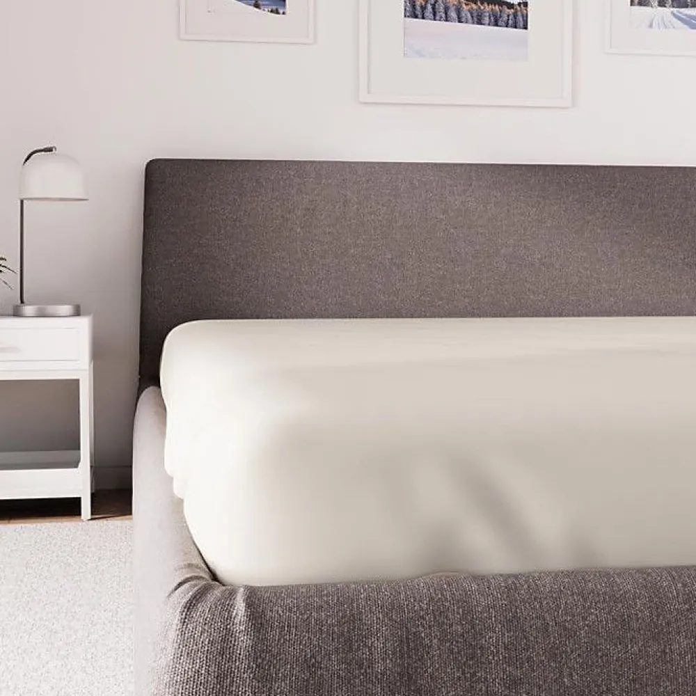 Drap housse en polycoton 90x200 cm PERCALE lin, par>Soleil D'Ocre Best