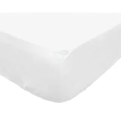 Drap housse en polycoton 200x200 cm PERCALE blanc, par>Soleil D'Ocre Hot