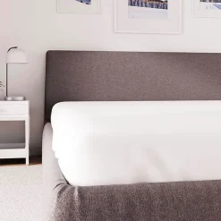 Drap housse en polycoton 90x200 cm PERCALE blanc, par>Soleil D'Ocre Clearance