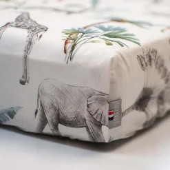 Drap housse en satin de coton Safari><noscript><img width=