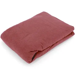 Linnea Drap housse flanelle unie 140x190 cm coton WALES rouge Tomette* Drap Housse|Drap Housse