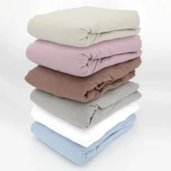 Linnea Drap housse flanelle unie 140x190 cm coton WALES rouge Tomette* Drap Housse|Drap Housse