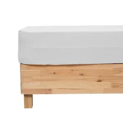 Atmosphera Créateur D'Intérieur Drap housse Flora gaze de coton blanc 160x200cm - Atmosphera* Boutis, Couvre-Lit, Édredon