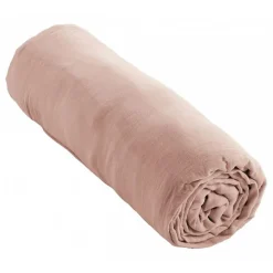 L'Effet Papillon Drap housse "Gaïa" toutes dimensions "Gaze de Coton" - Gaïa Guimauve - 90 x 190 cm bonnet de 30 cm* Drap Housse|Drap Housse
