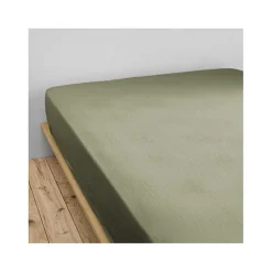Drap housse "Gaïa" toutes dimensions "Gaze de Coton" - Gaïa Romarin - 140 x 190 cm bonnet de 30 cm>L'Effet Papillon