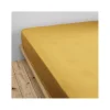 L'Effet Papillon Drap housse "Gaïa" toutes dimensions "Gaze de Coton" - Gaïa Safran - 140 x 190 cm bonnet de 30 cm* Drap Housse|Drap Housse