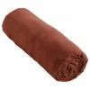 L'Effet Papillon Drap housse "Gaïa" toutes dimensions "Gaze de Coton" - Gaia Terracotta - 90 x 200 cm bonnet de 30 cm* Drap Housse|Drap Housse
