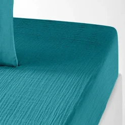 Eden Drap housse gaze de coton uni Harmonieux* Drap Housse|Drap Housse