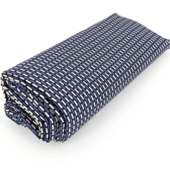 Drap housse imprimé 90x200 cm bonnet 30 cm satin de coton ENZO bleu>Linnea Discount