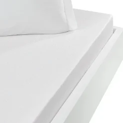 Sensei Maison Drap housse jersey coton peigné extensible bonnet 30 cm Blanc 80x200 cm MANHATTAN* Drap Housse|Drap Housse