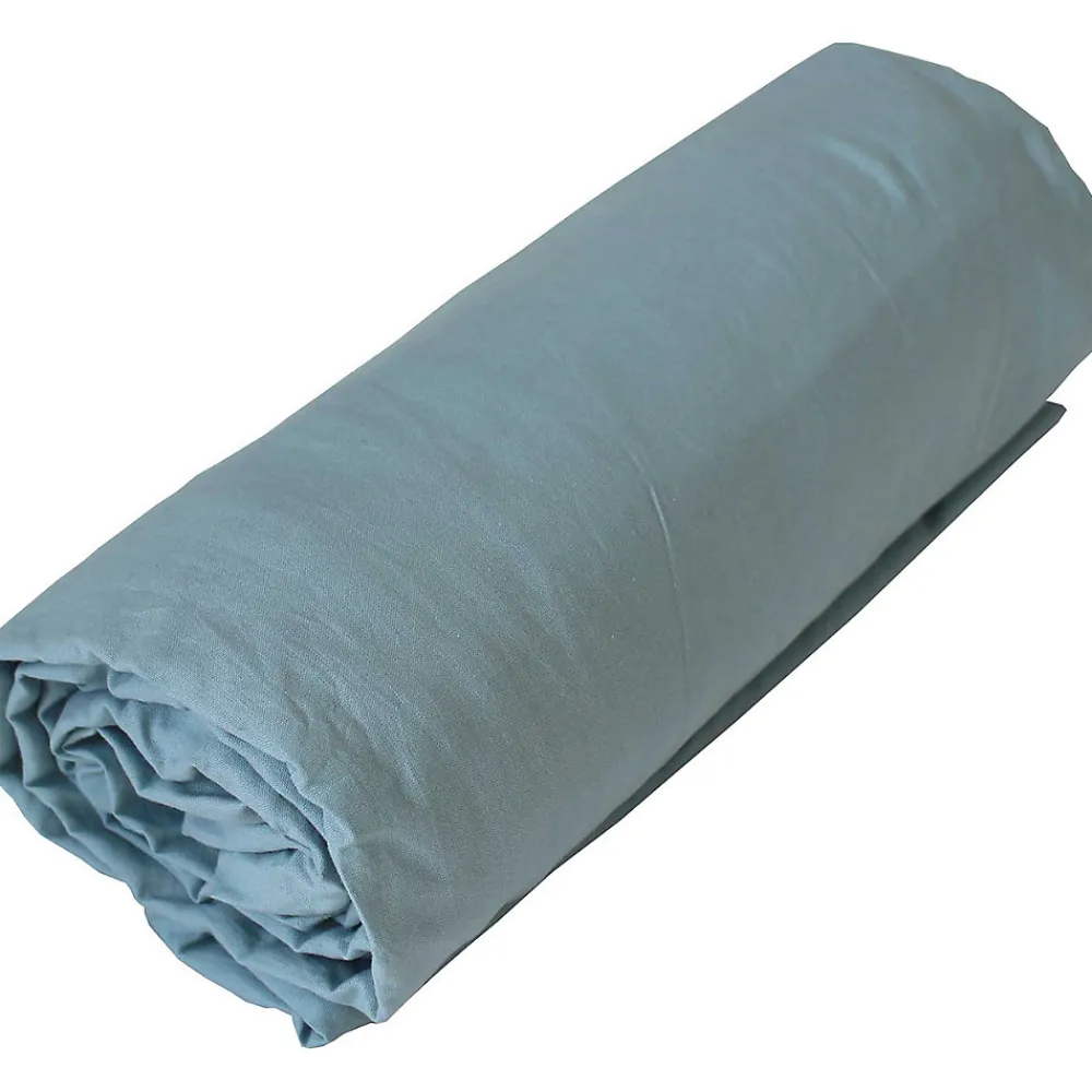 Drap housse jersey uni en 100% coton (90x190 cm - Bleu)>Tradilinge Discount