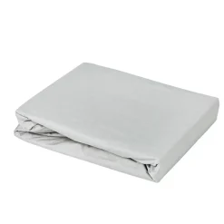 Toison d'Or Drap housse élastiqué en 100% coton peigné (85x195 cm - Gris Perle)* Drap Housse|Drap Housse