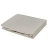 Drap housse élastiqué en 100% coton peigné (160x200 cm - Gris Galet)>Toison d'Or Outlet
