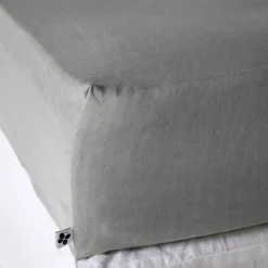 Drap housse "Lysandre" toutes dimensions "Lyocel" - Lysandre Granit - 180 x 200 cm bonnet de 30 cm>L'Effet Papillon Sale