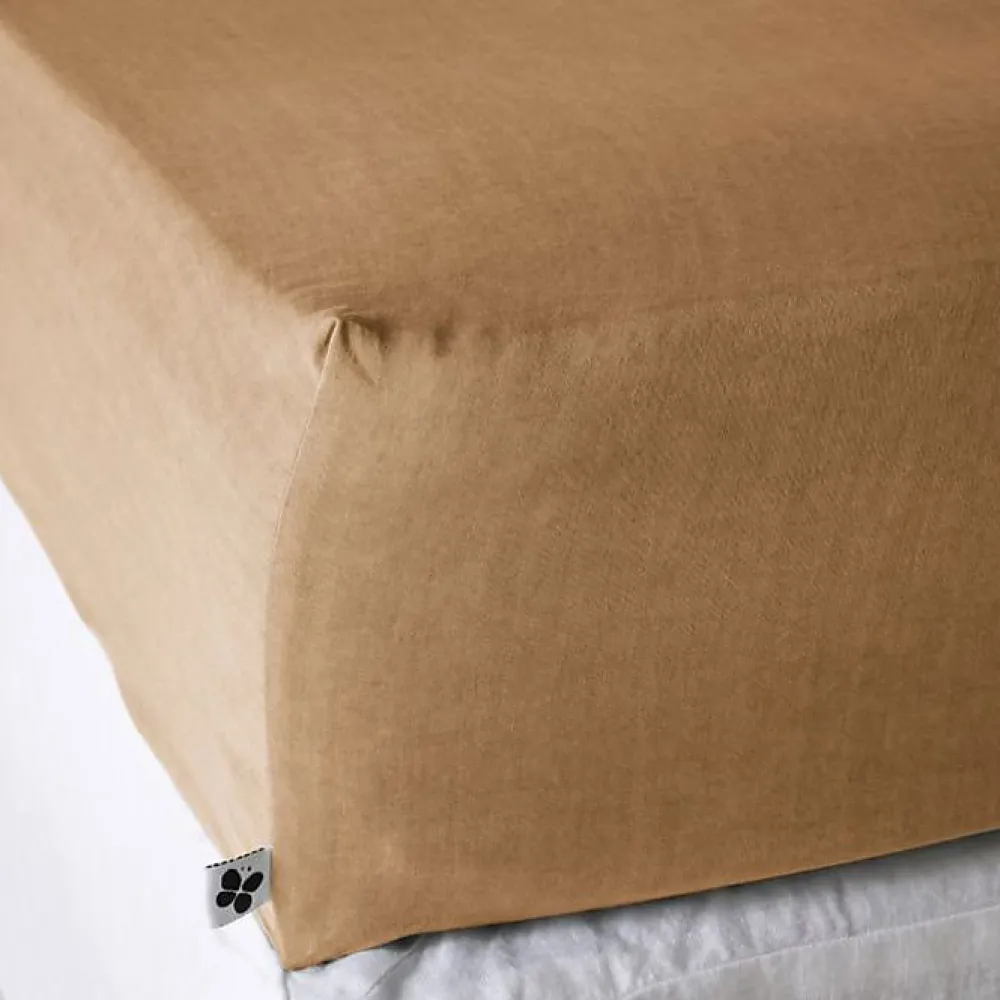 L'Effet Papillon Drap housse "Lysandre" toutes dimensions "Lyocel" - Lysandre Camel - 180 x 200 cm bonnet de 30 cm* Drap Housse|Drap Housse