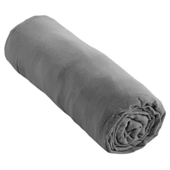Drap housse "Noah" toutes dimensions "Gaze de Coton" - Noah Ardoise - 90 x 190 cm bonnet de 30 cm>Coton Pur New