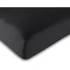 Drap housse Noir 90 x 190 cm / 100% coton / 57 fils/cm²>Univers Décor Hot