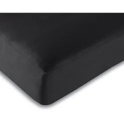 Drap housse Noir 90 x 190 cm / 100% coton / 57 fils/cm²>Univers Décor Hot