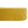 Vent Du Sud Drap housse Palace pur coton teint lavé 63 fils/cm² - Palace Curry - 140 x 190 cm bonnet de 35 cm* Drap Housse|Drap Housse