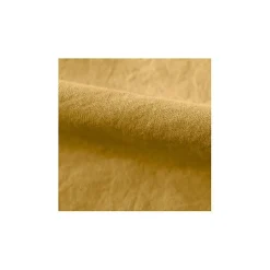 Vent Du Sud Drap housse Palace pur coton teint lavé 63 fils/cm² - Palace Curry - 140 x 190 cm bonnet de 35 cm* Drap Housse|Drap Housse