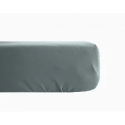Drap housse Palace pur coton teint lavé 63 fils/cm² - Palace Lichen - 180 x 200 cm bonnet de 35 cm>Vent Du Sud Best