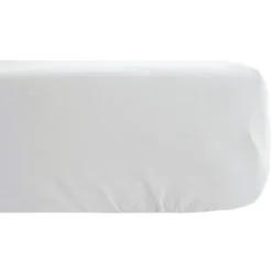 Drap housse PALACE pur coton lavé 90x190 cm bonnet 30 cm uni blanc neige><noscript><img width=