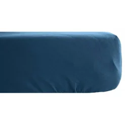 Vent Du Sud Drap housse Palace pur coton teint lavé 63 fils/cm² - Palace Marine - 90 x 190 cm bonnet de 30 cm* Drap Housse|Drap Housse