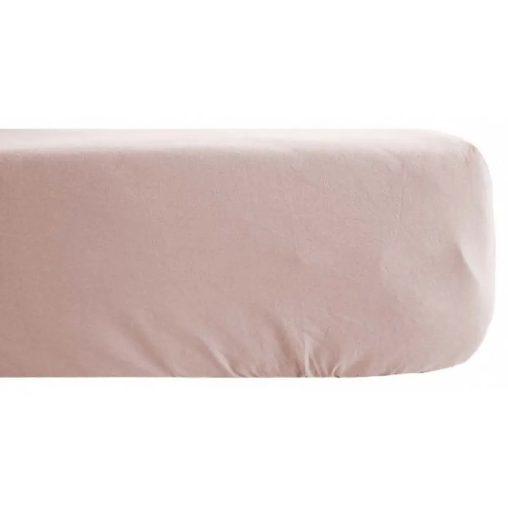 Drap housse Palace pur coton teint lavé 63 fils/cm² - Palace Rose - 160 x 200 cm bonnet de 35 cm>Vent Du Sud Discount