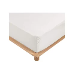 Drap Housse Percale Bonnet 30 Cm 190x140cm Blanc>Promolinge Discount